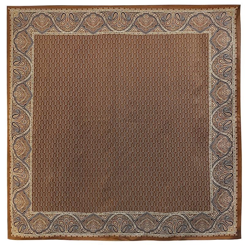 100% Mulberry Silk Scarf 35"x35" 88x88cm, Cappuccino 18mm Silk Twill Sandwashed Square Scarf, Vintage Retro Silk Shawl Wrap, Gift for Her