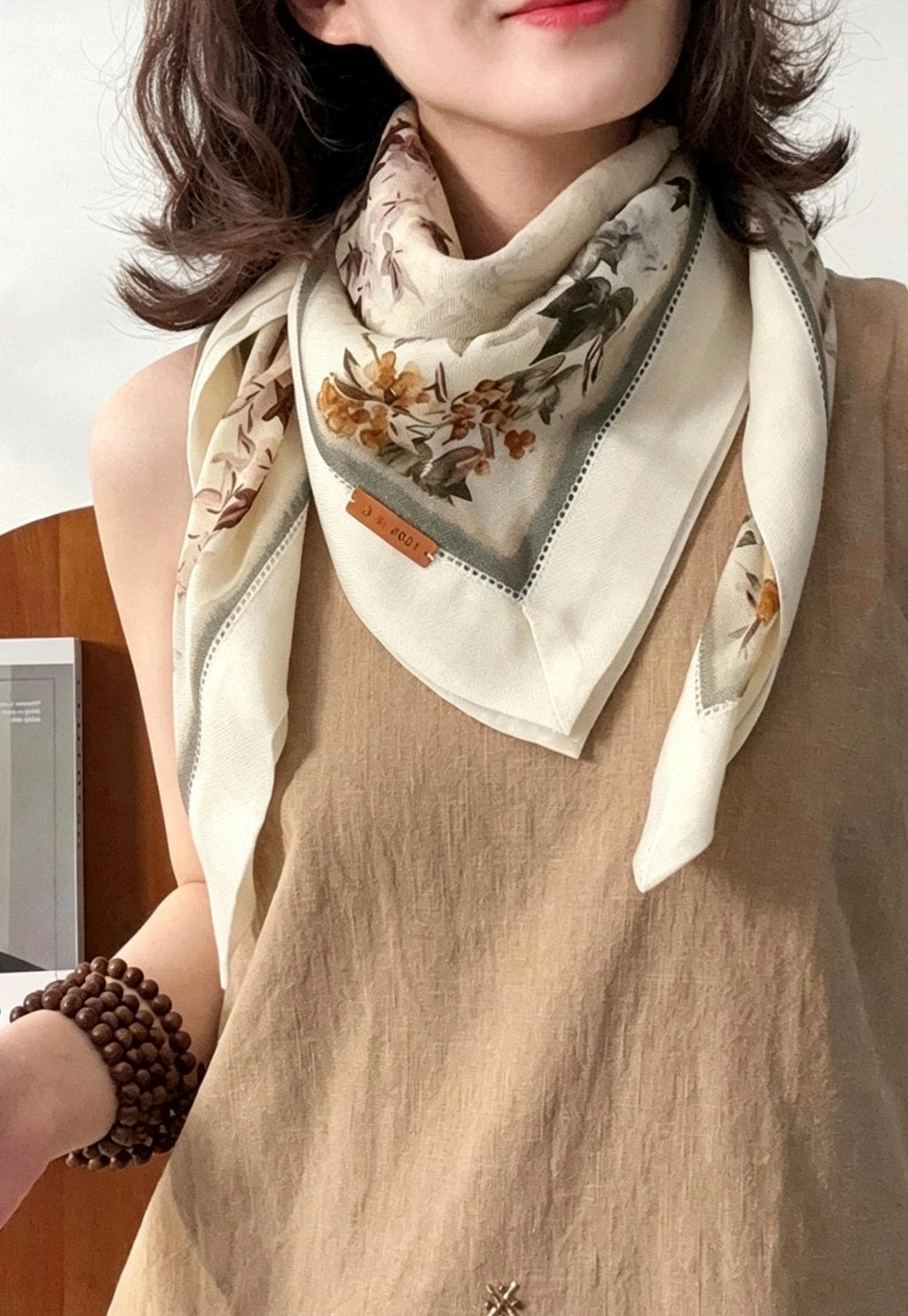 100% Australian Wool Scarf 37"x37" 95x95cm, Chinese Vintage Hollow Out Wool Square Scarf Shawl, Oriental Cutout Wrap