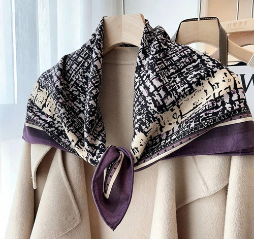 100% Australian Wool Scarf 35"x35" 88x88cm, Houndstooth Vintage Wool Square Scarf Shawl, Elegant Retro Wool Wrap, Gift for Her