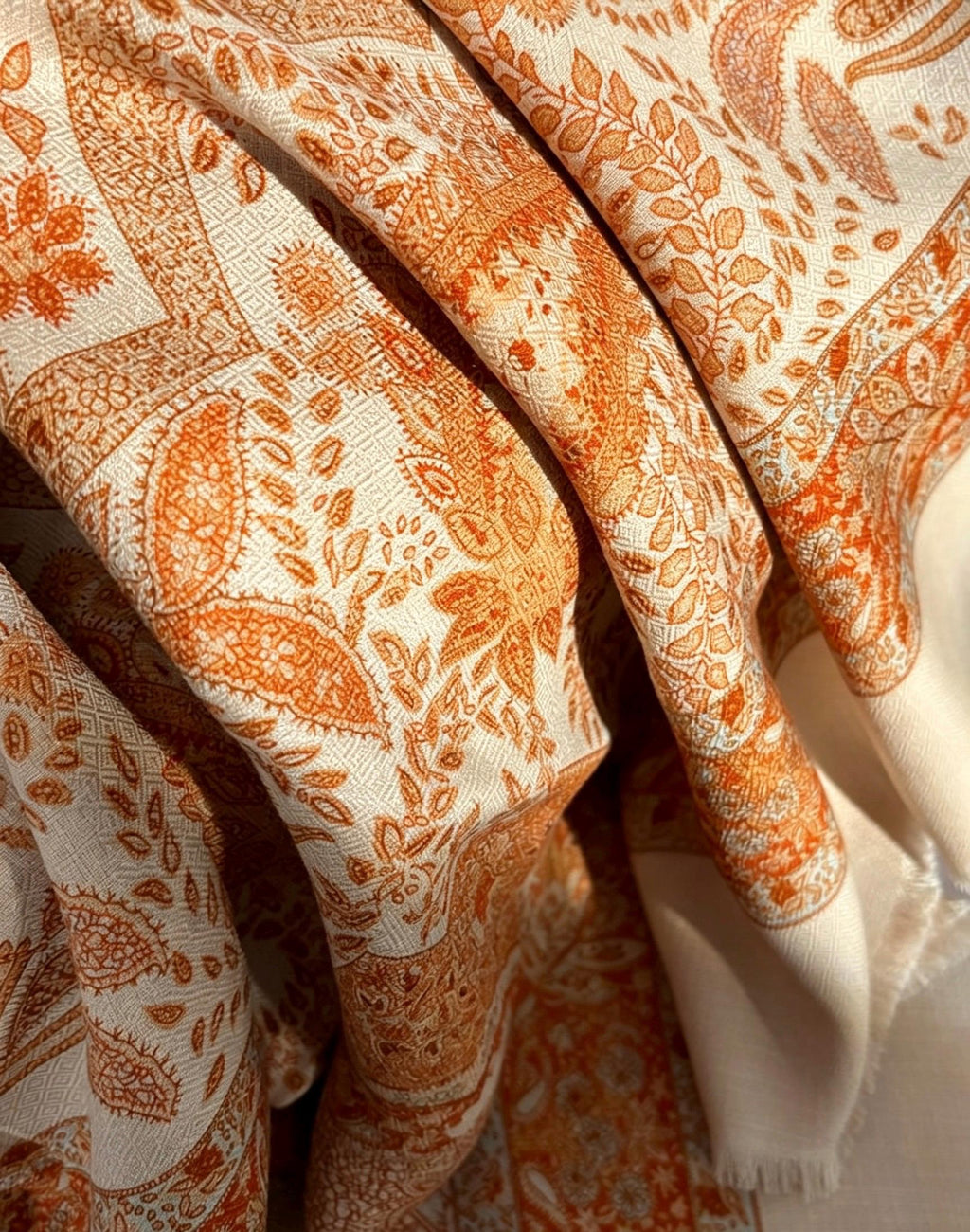 Silk Wool Scarf 53"x53" 135x135cm, Classic Paisley 2-in-1 Silk Wool Square Scarf Shawl, Winter Soft Dual-Use Wrap, Gift for Her