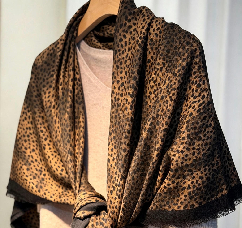 Silk Wool Scarf 54"x54" 138x138cm, Caramel Maillard Old Money Mulberry Silk Square Scarf Large Shawl Winter Warm Wrap Gift for Her