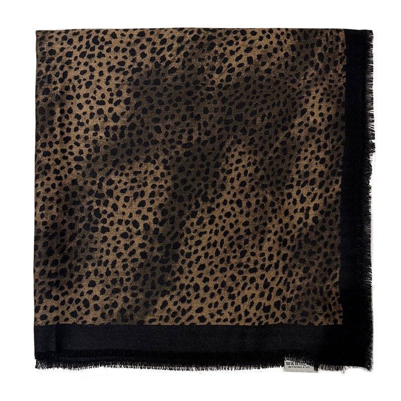 Silk Wool Scarf 54"x54" 138x138cm, Caramel Maillard Old Money Mulberry Silk Square Scarf Large Shawl Winter Warm Wrap Gift for Her