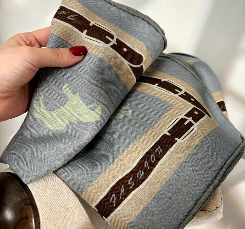 Silk Wool Scarf 35"x35" 88x88cm, Creamy Dust Blue Pony Silk Wool Square Scarf, Multifunctional Soft Shawl Wrap, Gift for Her
