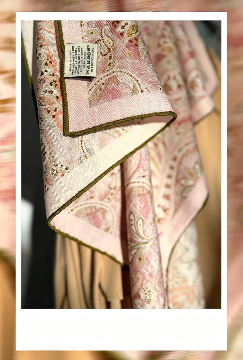 Silk Wool Scarf 35"x35" 88x88cm, Gentle Garden Reversible Paisley Mulberry Silk Square Scarf Floral Shawl Gift for Her