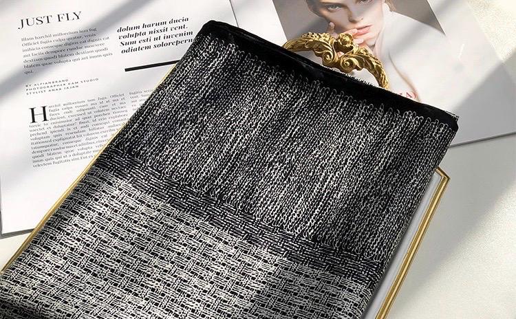 100% Mulberry Silk Scarf 42.5"x42.5" 108x108cm, Black White Square Scarf, Luxury Satin Silk Shawl, Chic Fall Women's Wrap