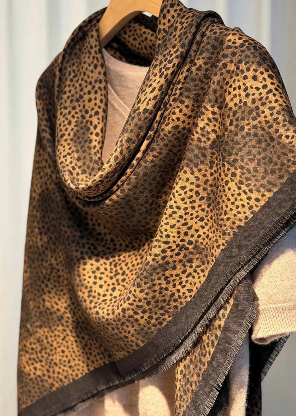 Silk Wool Scarf 54"x54" 138x138cm, Caramel Maillard Old Money Mulberry Silk Square Scarf Large Shawl Winter Warm Wrap Gift for Her