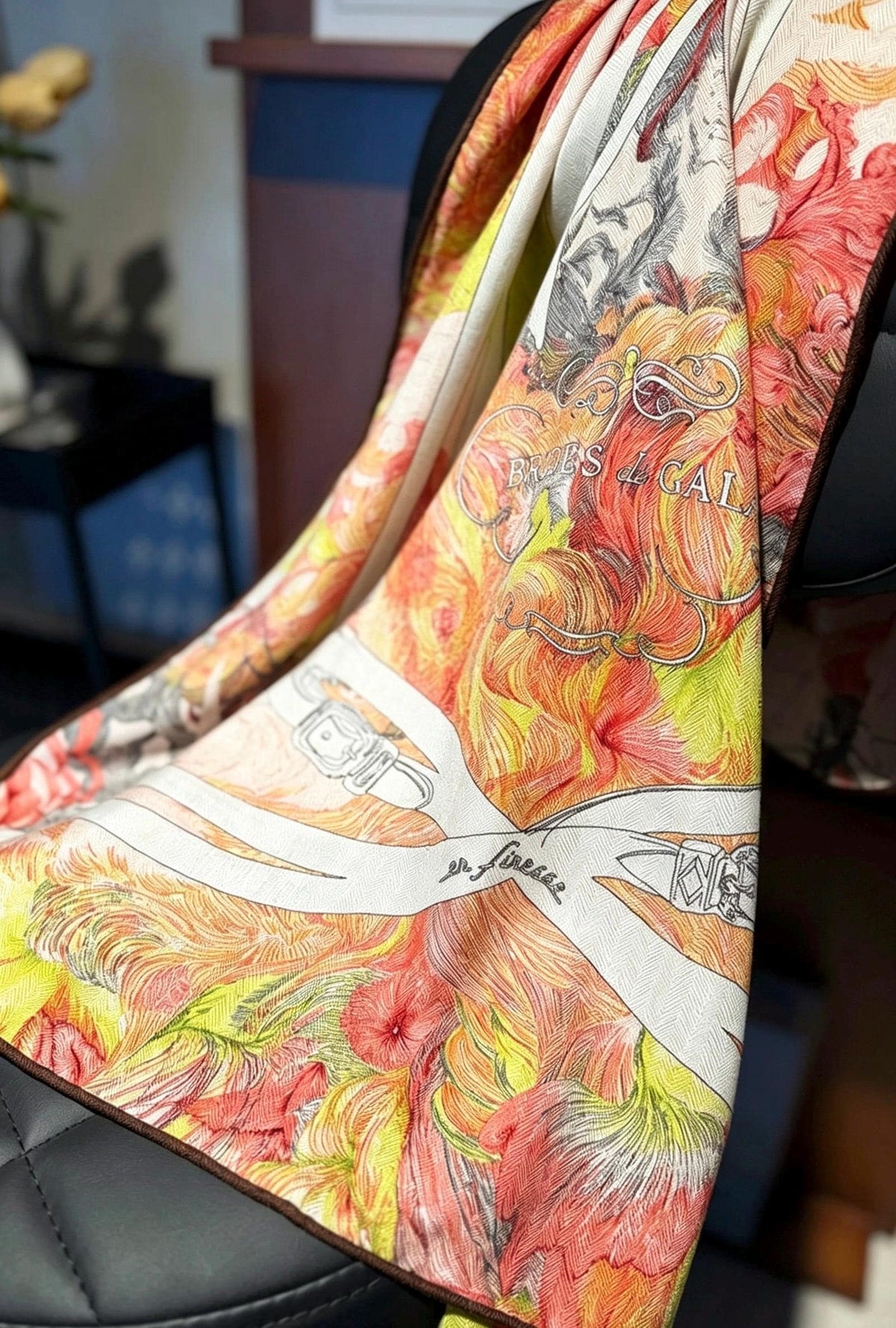 Silk Wool Scarf 35"x35" 88x88cm, Pink Floral Oil Painting Mulberry Silk Square Scarf Romantic Shawl Gift for Her