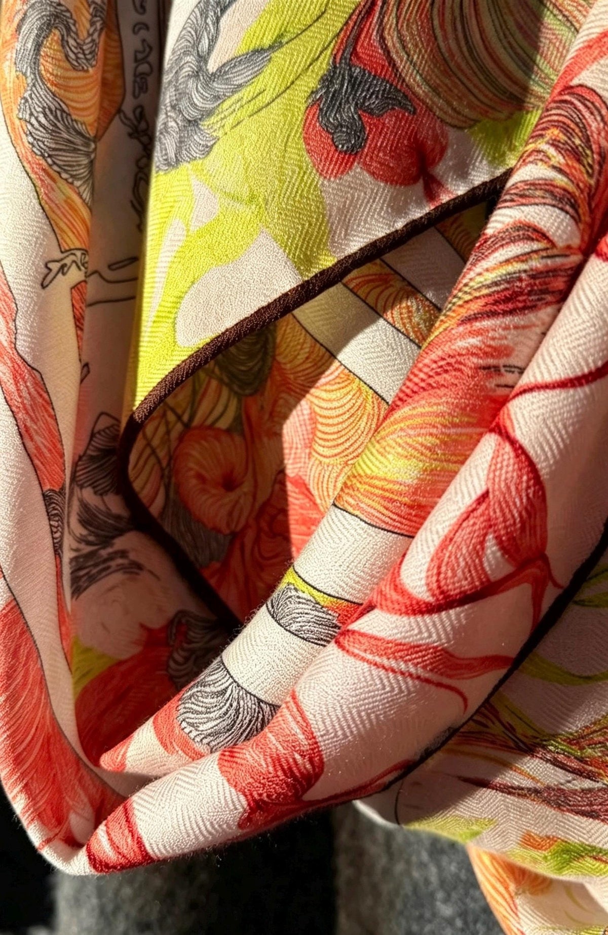 Silk Wool Scarf 35"x35" 88x88cm, Pink Floral Oil Painting Mulberry Silk Square Scarf Romantic Shawl Gift for Her