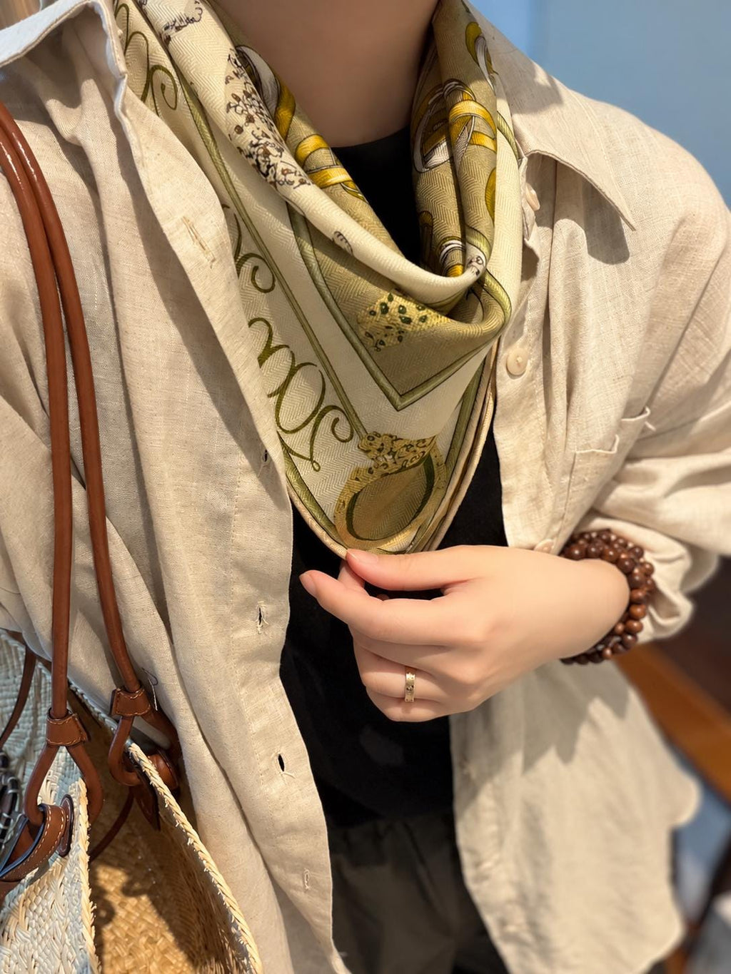 Silk Wool Scarf 26”x26” 65x65cm, Italian Vintage Two Tone Square Scarf, European Style Silk Wool Neck Scarf, Women’s Winter Accessory