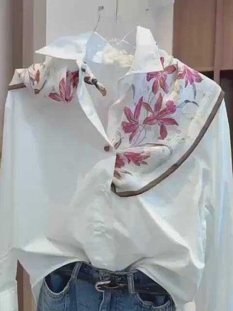 100% Silk Wool Scarf 26"x26" 65x65cm, Soft Pastel Pink Crepe De Chine Silk Scarf, Quiet Luxury Neckerchief, Old Money Aesthetic Bandana Gift